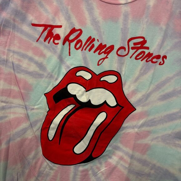 Rolling Stones pastel tie dye tshirt size large - Picture 4 of 4